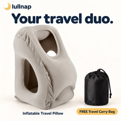Lullnap Inflatable Travel Nap Pillow