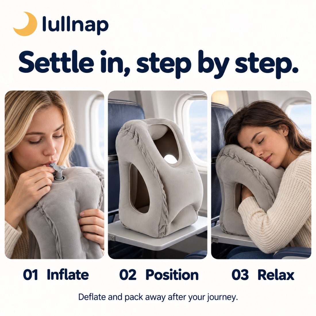 Inflate, position and relax with Lullnap
